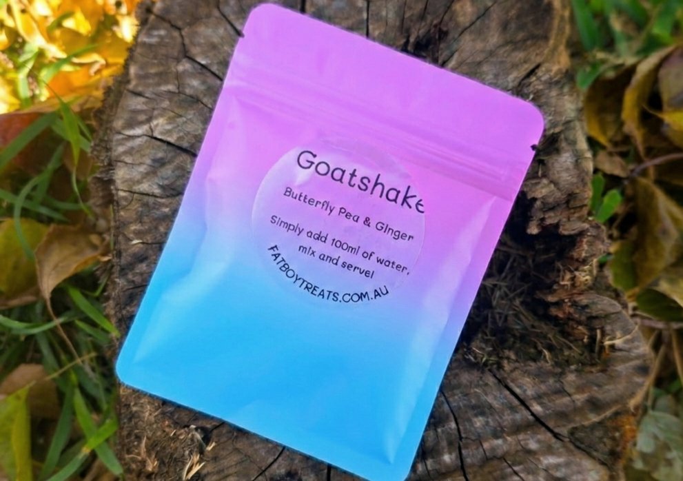 Butterfly Pea & Ginger Goatshake