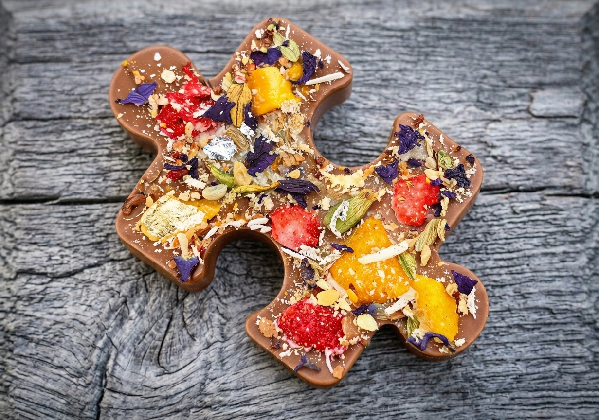 Carob, Fruit, Seed & Nut Puzzle Piece