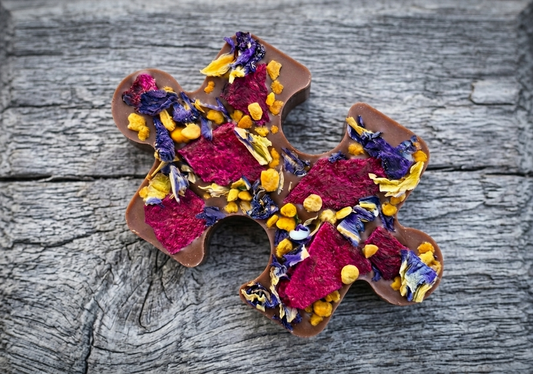 Carob, Butterfly Pea, Beetroot & Bee Pollen Puzzle Piece
